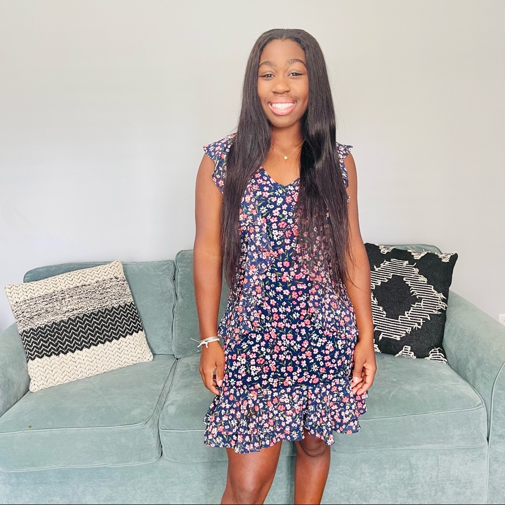 Floral ruched MK dress
